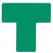 Floor Corner Marks - Ts - 101,6mm x 254mm Green Toughstripe Floor Marking Polyester