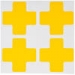 Floor Corner Marks - Crosses - 50,8mm  x 127mm Yellow Toughstripe Floor Marking Polyester