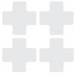 Floor Corner Marks - Crosses - 50,8mm  x 127mm White Toughstripe Floor Marking Polyester