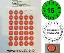 Industriel etykiety inspekcyjne, naklejki kalibracyjne, kontrolki przeglądów 17