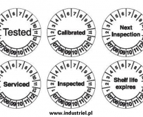 Industriel etykiety inspekcyjne, naklejki kalibracyjne, kontrolki przeglądów 20