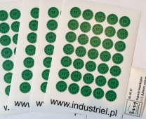 Industriel etykiety inspekcyjne, naklejki kalibracyjne, kontrolki przeglądów 23